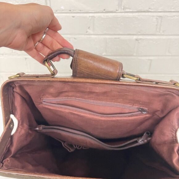 Vintage Leather Front Buckle Backpack - Picture 7 of 7